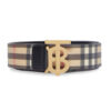 REPLICA BURBERRY REVERSIBLE MONOGRAM MOTIF VINTAGE CHECK BELT IN ARCHIVE BEIGE – B27