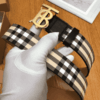 REPLICA BURBERRY REVERSIBLE MONOGRAM MOTIF VINTAGE CHECK BELT IN ARCHIVE BEIGE – B27 - Image 3