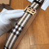 REPLICA BURBERRY REVERSIBLE MONOGRAM MOTIF VINTAGE CHECK BELT IN ARCHIVE BEIGE – B27 - Image 6
