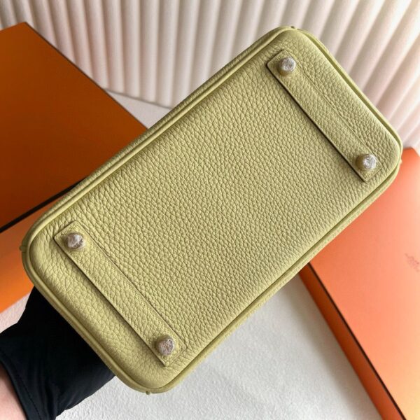 REPLICA Hermes Birkin 25 Retourne Handmade Bag in Jaune Poussin Clemence Leather - Image 8