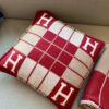 REPLICA Hermes Red Small Avalon III Pillow Cover - Image 3
