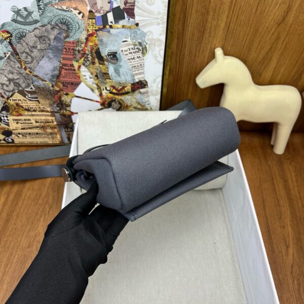 REPLICA Hermes Herbag Zip 20 Bag in Canvas and Ardoise Hunter Calfskin - Image 6
