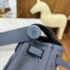 REPLICA Hermes Herbag Zip 20 Bag in Canvas and Ardoise Hunter Calfskin - Image 7