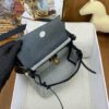 REPLICA Hermes Herbag Zip 20 Bag in Grey Canvas and Black Hunter Calfskin - Image 4