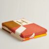 REPLICA Hermes Avalon H Club Blanket in Terre Cuite/Yellow Cashmere