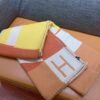 REPLICA Hermes Avalon H Club Blanket in Terre Cuite/Yellow Cashmere - Image 4
