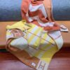 REPLICA Hermes Avalon H Club Blanket in Terre Cuite/Yellow Cashmere - Image 6