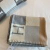 REPLICA Hermes H Drapeau Blanket in Acier and Perle Cashmere - Image 4