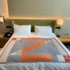 REPLICA Hermes H Drapeau Blanket in Terracotta and Grey Cashmere - Image 3