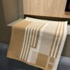 REPLICA Hermes Ithaque Blanket in Beige Wool and Cashmere - Image 3