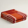 REPLICA Hermes Ithaque Blanket in Cuivre Wool and Cashmere
