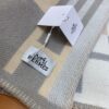 REPLICA Hermes Ithaque Blanket in Grey Wool and Cashmere - Image 3
