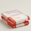 REPLICA Hermes Avalon Epopee Blanket in Mandarine Wool and Cashmere