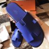 REPLICA Hermes Izmir Sandals In Electric Blue Epsom Leather