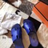 REPLICA Hermes Izmir Sandals In Electric Blue Epsom Leather - Image 5