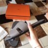 REPLICA Hermes Izmir Sandals In Grey Epsom Leather - Image 3