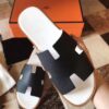 REPLICA Hermes Izmir Sandals In Black Epsom Leather