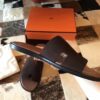 REPLICA Hermes Izmir Sandals In Chocolate Suede Leather - Image 3