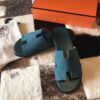 REPLICA Hermes Izmir Sandals In Green Suede Leather - Image 3