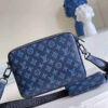 REPLICA M45730 LOUIS VUITTON DUO MESSENGER BAG NAVY BLUE MONOGRAM SHADOW COWHIDE LEATHER - Image 6